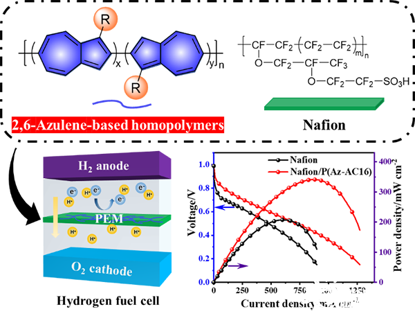 上海有機所等在2,6-薁均聚物的合成及其在氫燃料電池中的應用方面取得進(jìn)展(圖2)